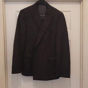 40R Calvin Klein Double Breasted Grey Suit